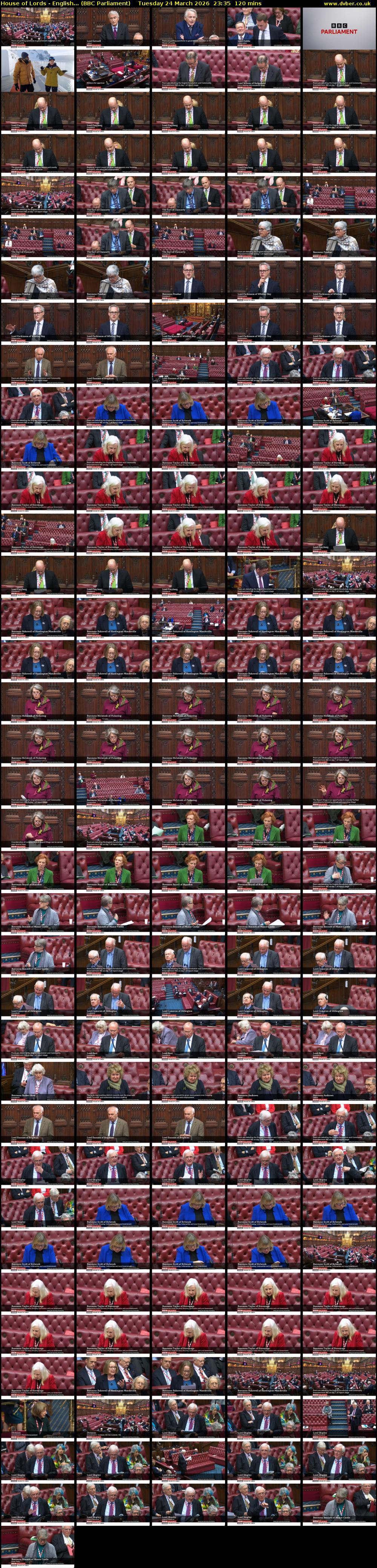 House of Lords - English... (BBC Parliament) Tuesday 24 March 2026 23:35 - 01:35