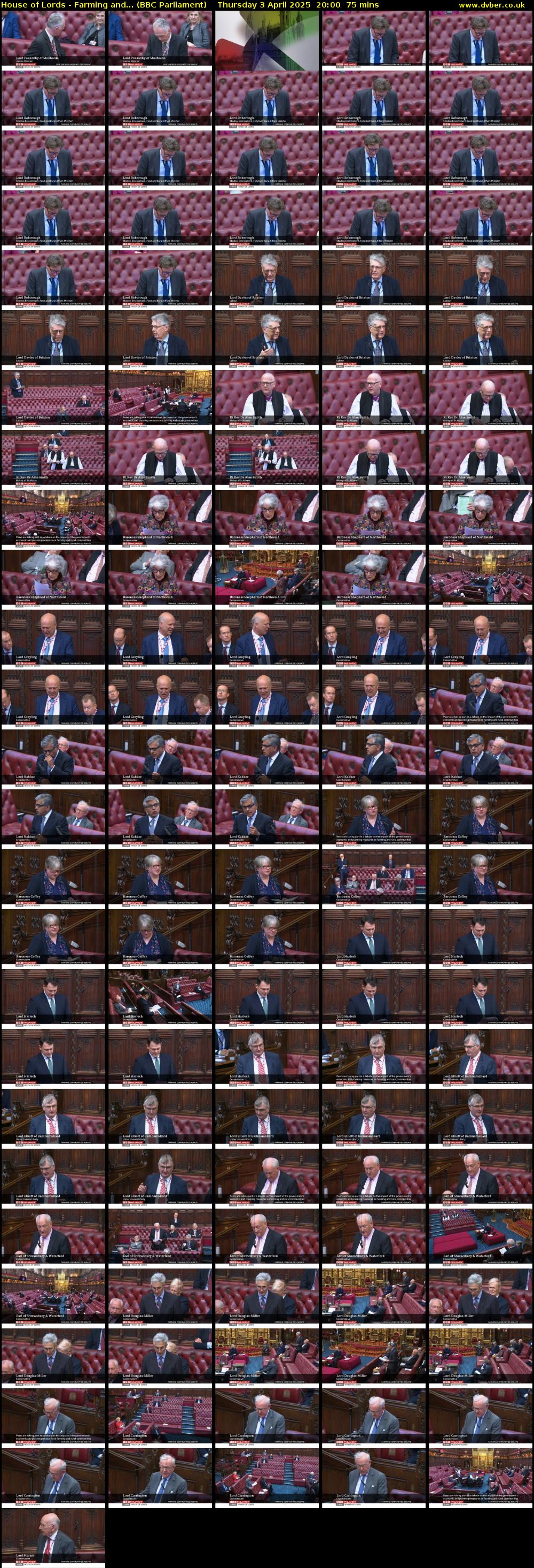 House of Lords - Farming and... (BBC Parliament) Thursday 3 April 2025 20:00 - 21:15