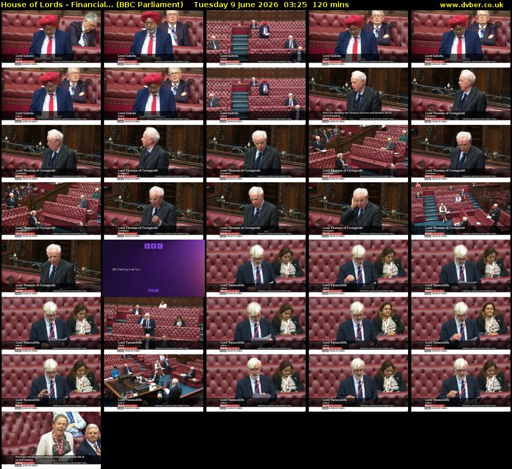 House of Lords - Financial... (BBC Parliament) Tuesday 9 June 2026 03:25 - 05:25