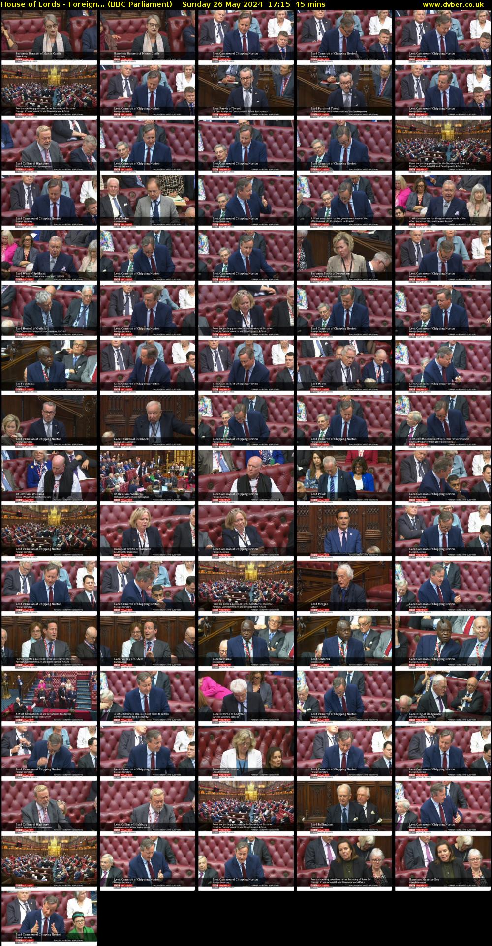 House of Lords - Foreign... (BBC Parliament) Sunday 26 May 2024 17:15 - 18:00