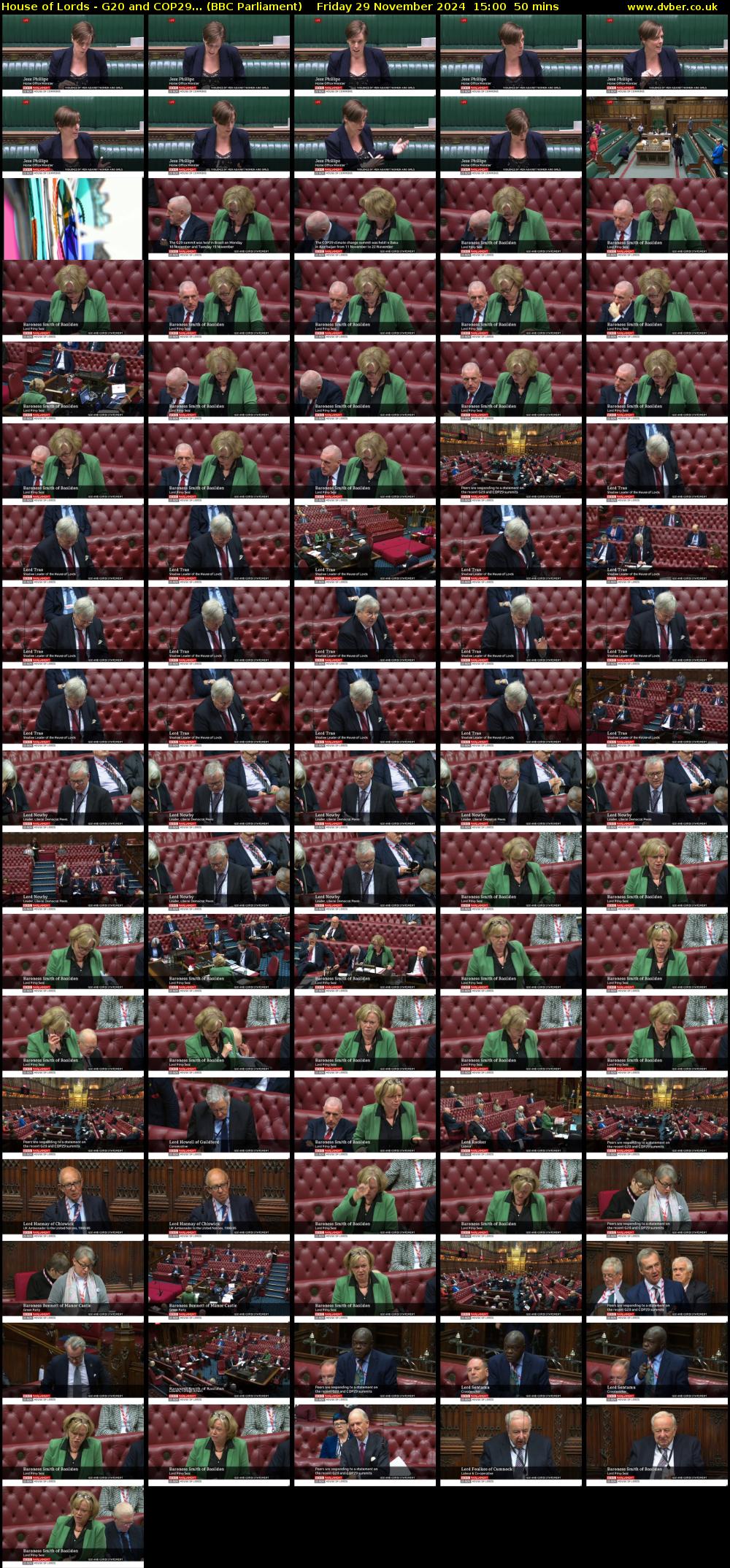 House of Lords - G20 and COP29... (BBC Parliament) Friday 29 November 2024 15:00 - 15:50