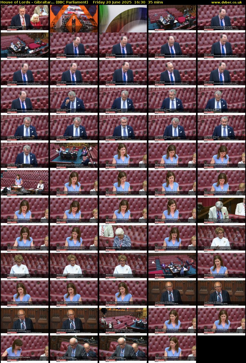House of Lords - Gibraltar... (BBC Parliament) Friday 20 June 2025 16:30 - 17:05