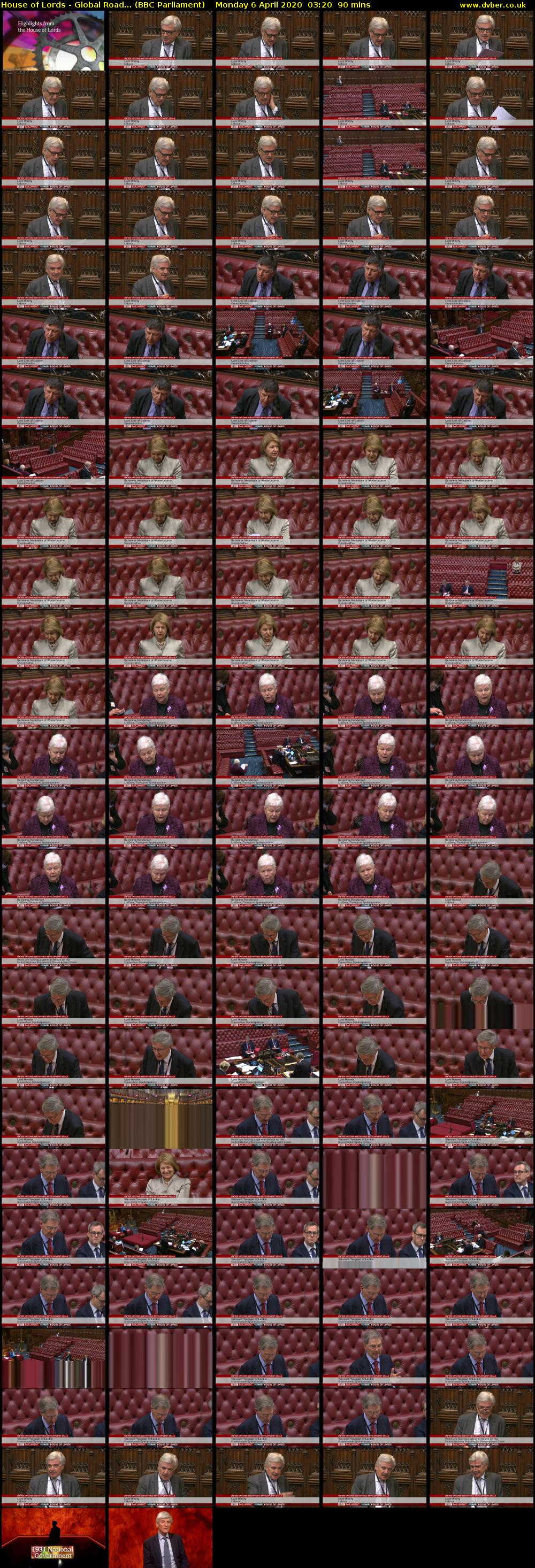 House of Lords - Global Road... (BBC Parliament) Monday 6 April 2020 03:20 - 04:50