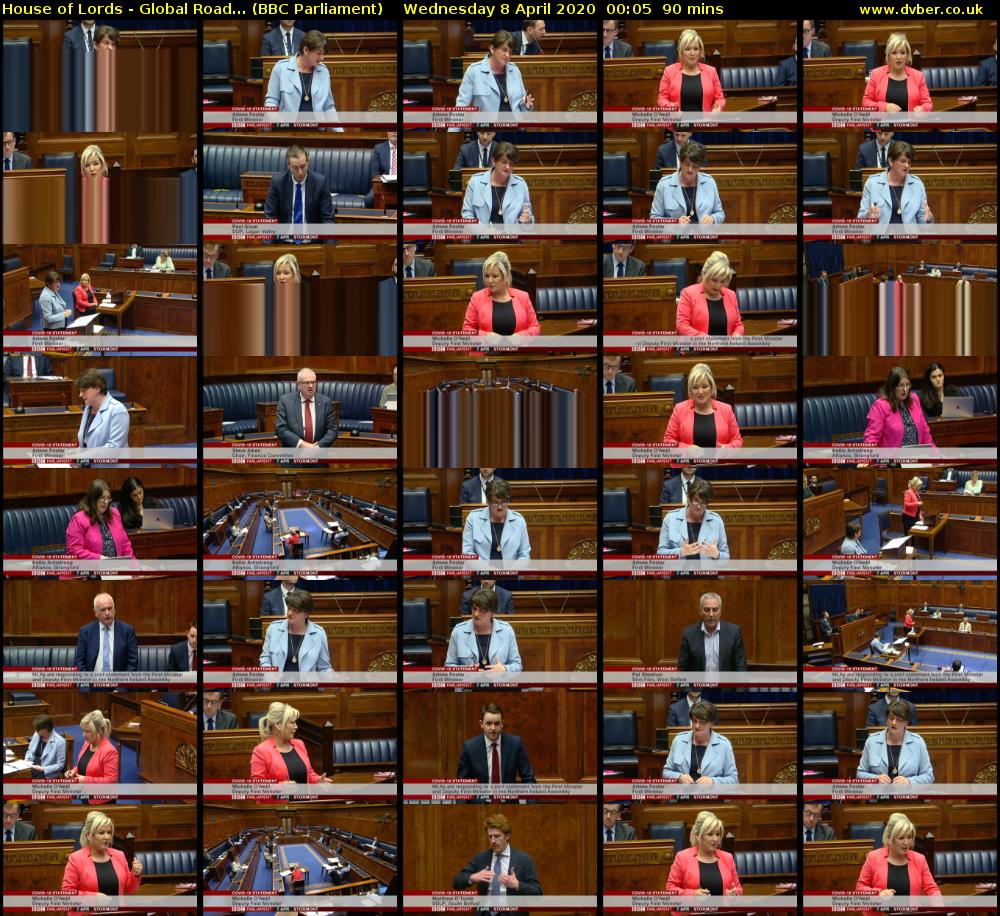 House of Lords - Global Road... (BBC Parliament) Wednesday 8 April 2020 00:05 - 01:35
