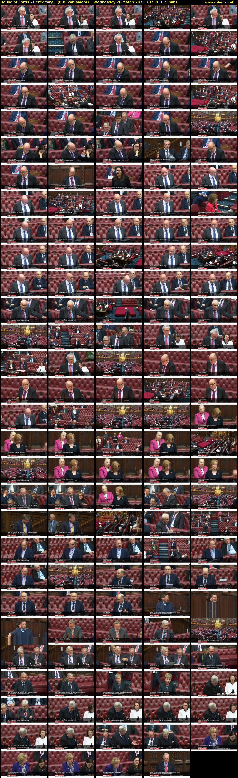 House of Lords - Hereditary... (BBC Parliament) Wednesday 26 March 2025 01:30 - 03:25