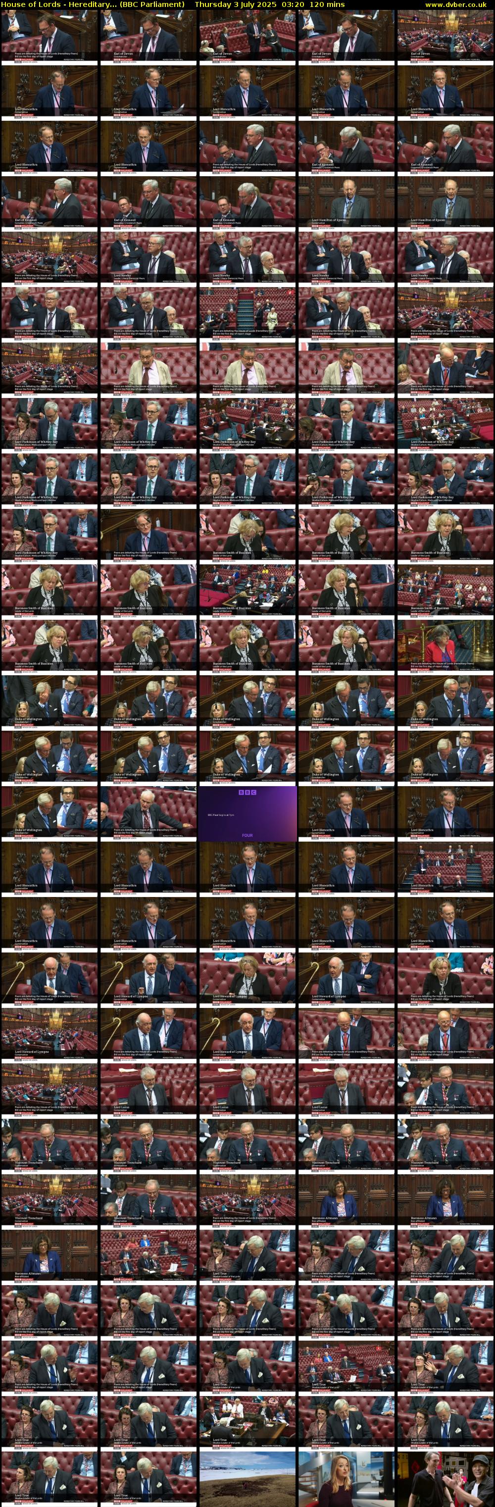 House of Lords - Hereditary... (BBC Parliament) Thursday 3 July 2025 03:20 - 05:20