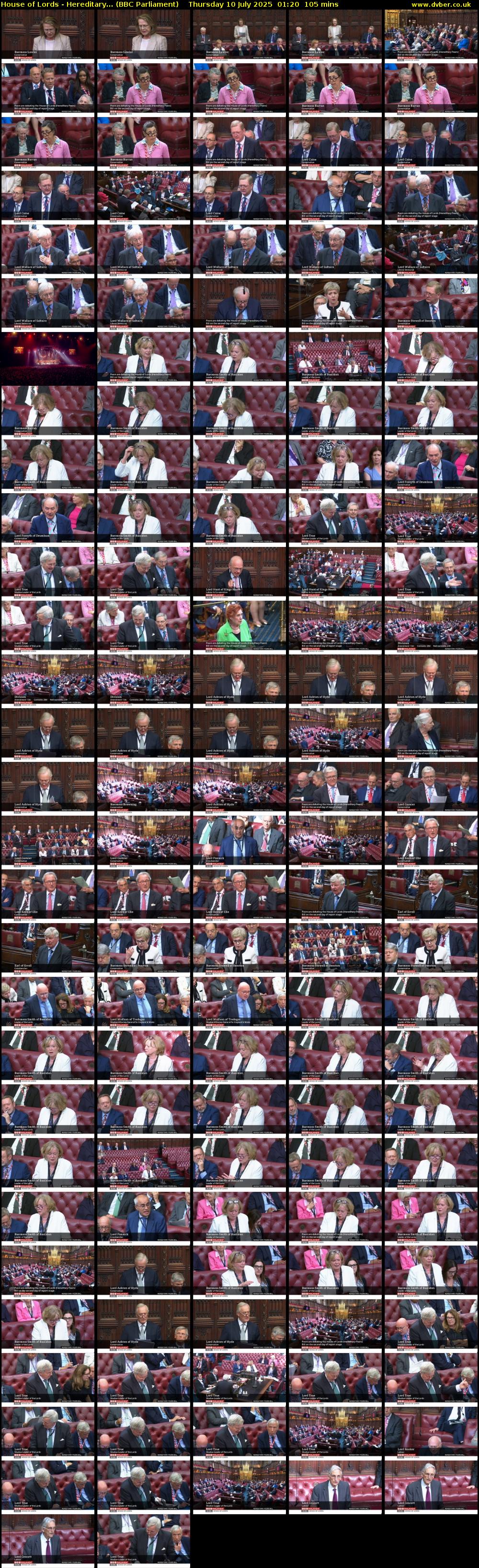 House of Lords - Hereditary... (BBC Parliament) Thursday 10 July 2025 01:20 - 03:05