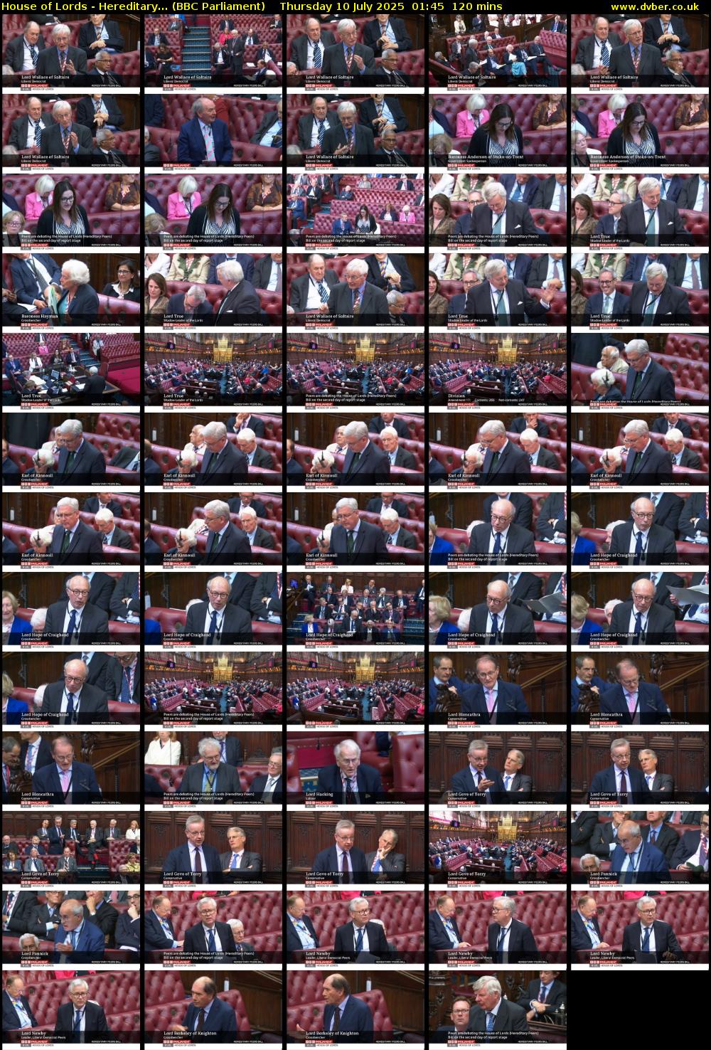 House of Lords - Hereditary... (BBC Parliament) Thursday 10 July 2025 01:45 - 03:45
