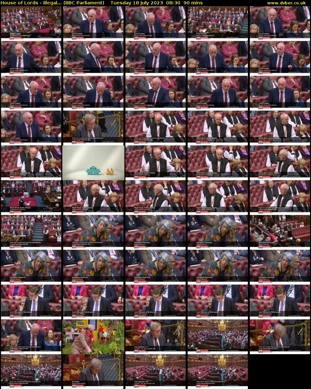 House of Lords - Illegal... (BBC Parliament) Tuesday 18 July 2023 08:30 - 10:00