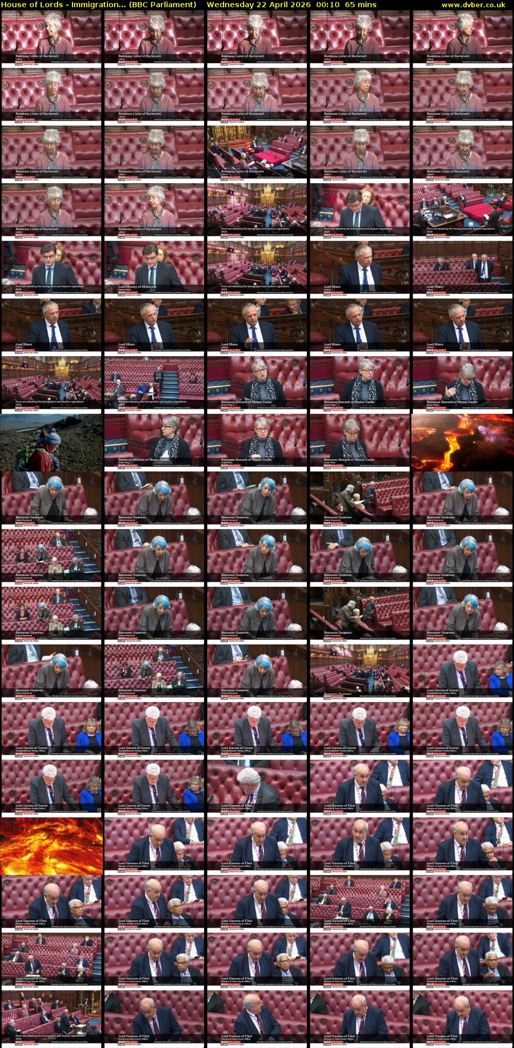 House of Lords - Immigration... (BBC Parliament) Wednesday 22 April 2026 00:10 - 01:15