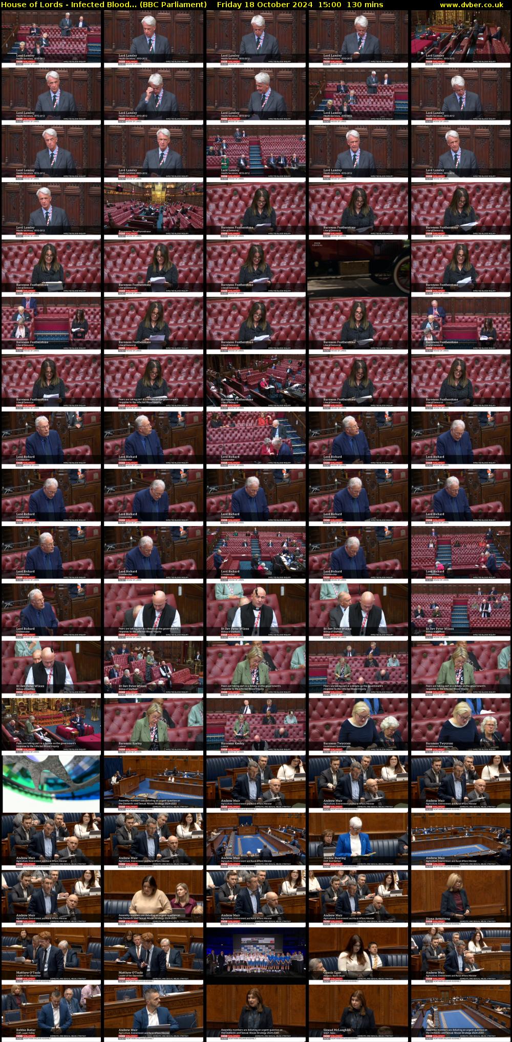 House of Lords - Infected Blood... (BBC Parliament) Friday 18 October 2024 15:00 - 17:10