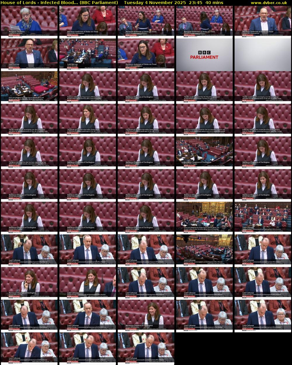 House of Lords - Infected Blood... (BBC Parliament) Tuesday 4 November 2025 23:45 - 00:25