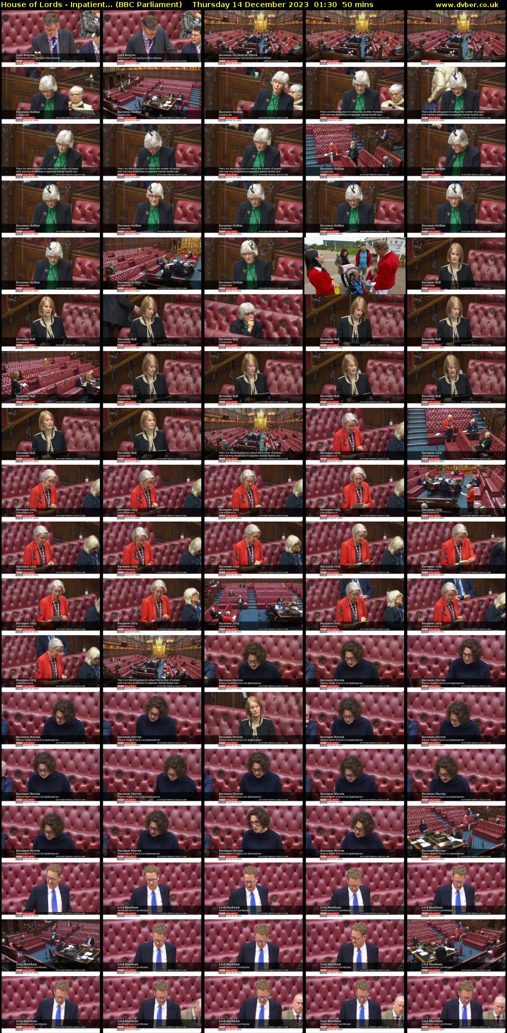 House of Lords - Inpatient... (BBC Parliament) Thursday 14 December 2023 01:30 - 02:20