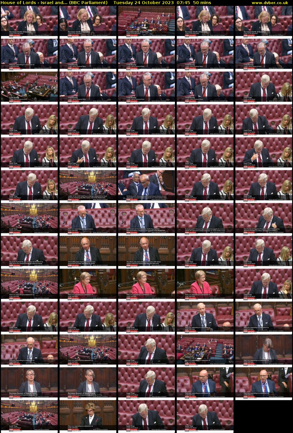 House of Lords - Israel and... (BBC Parliament) Tuesday 24 October 2023 07:45 - 08:35