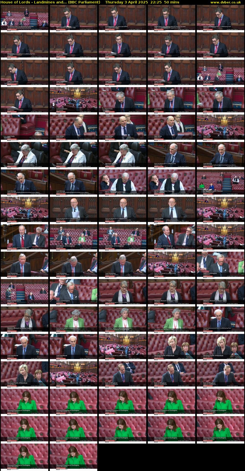House of Lords - Landmines and... (BBC Parliament) Thursday 3 April 2025 22:25 - 23:15