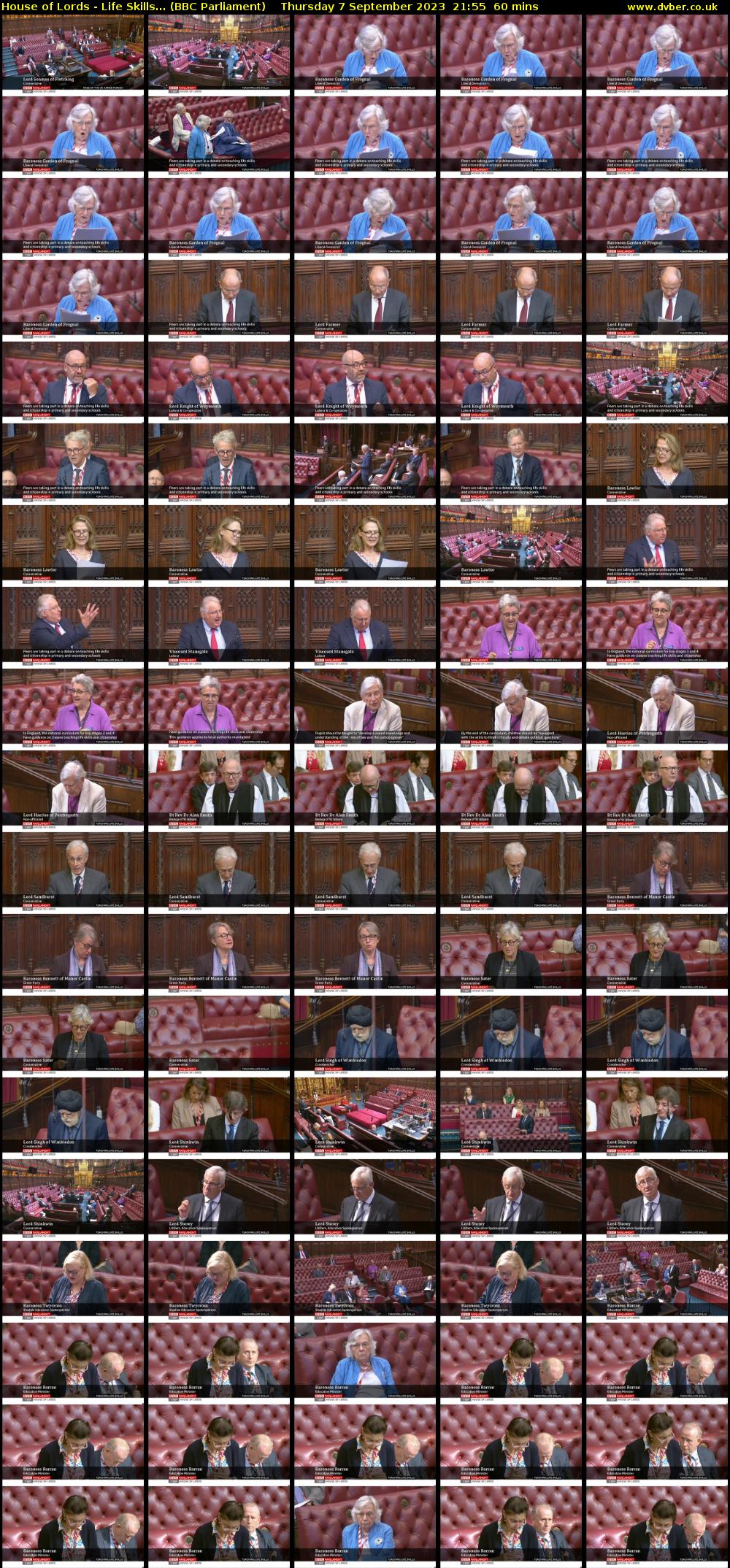 House of Lords - Life Skills... (BBC Parliament) Thursday 7 September 2023 21:55 - 22:55