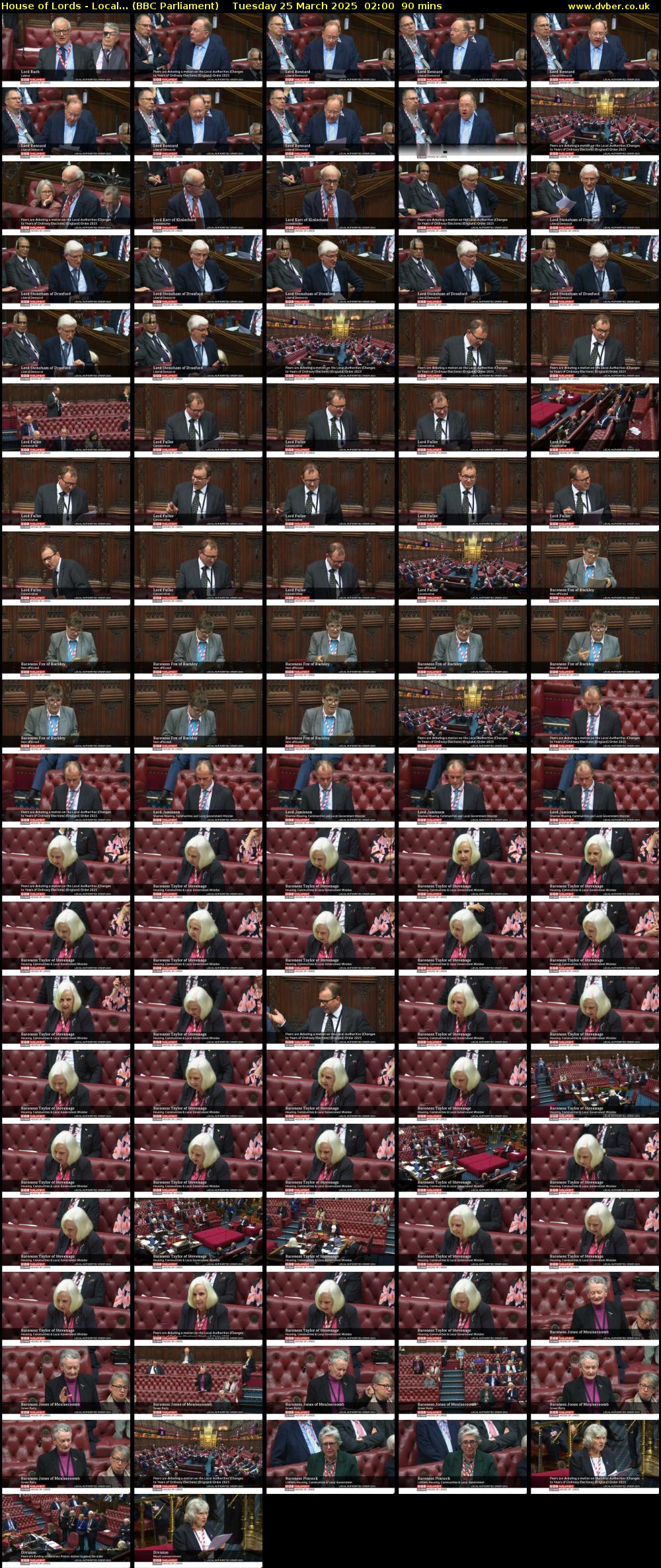 House of Lords - Local... (BBC Parliament) Tuesday 25 March 2025 02:00 - 03:30
