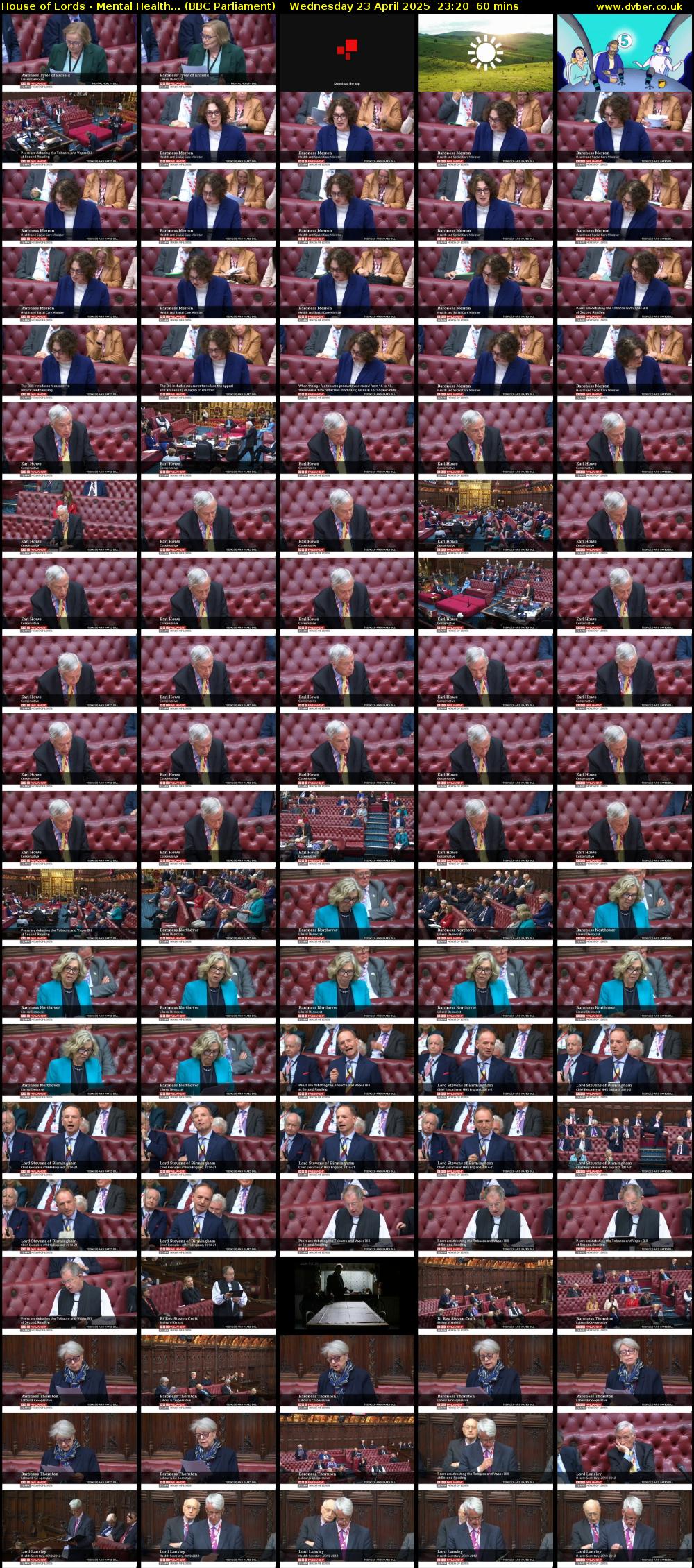 House of Lords - Mental Health... (BBC Parliament) Wednesday 23 April 2025 23:20 - 00:20
