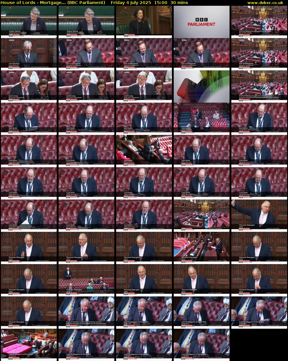 House of Lords - Mortgage... (BBC Parliament) Friday 4 July 2025 15:00 - 15:30