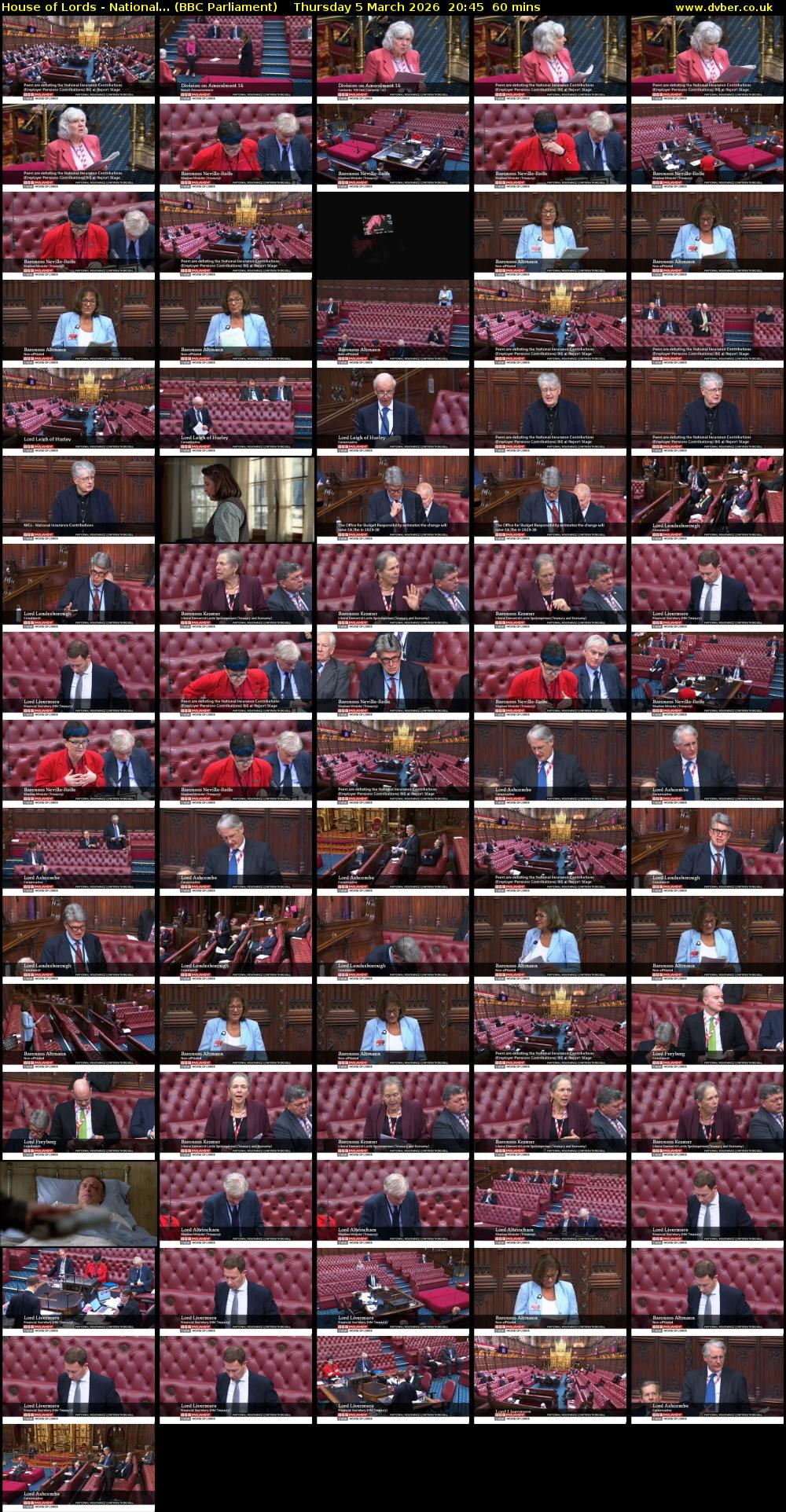 House of Lords - National... (BBC Parliament) Thursday 5 March 2026 20:45 - 21:45
