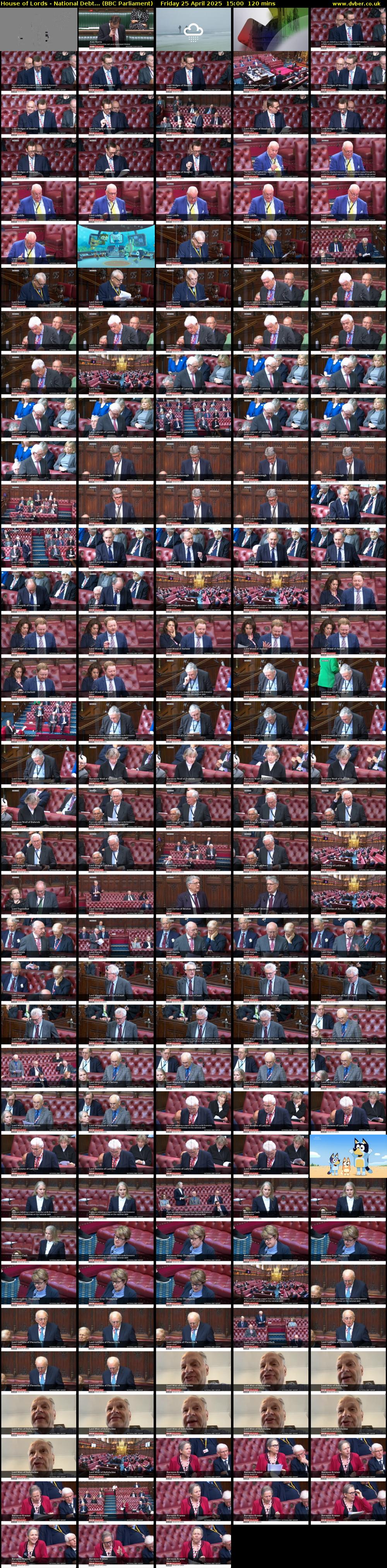 House of Lords - National Debt... (BBC Parliament) Friday 25 April 2025 15:00 - 17:00