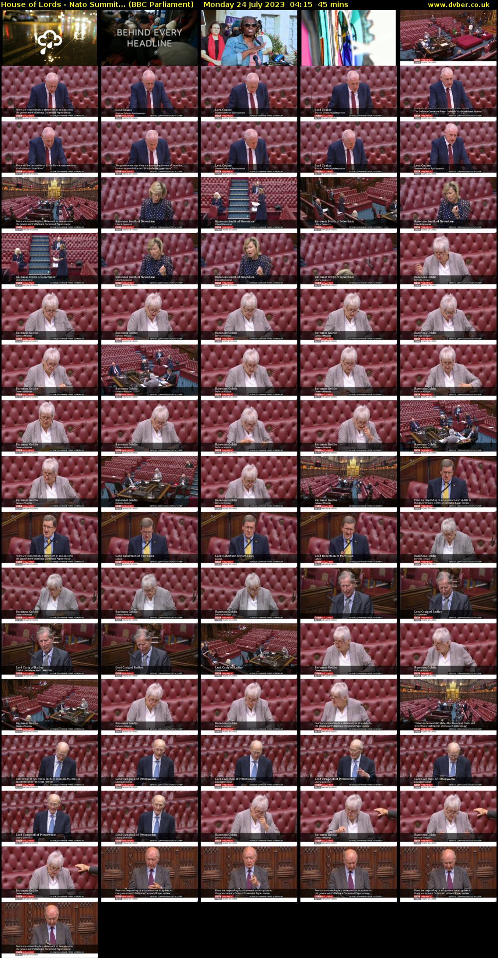 House of Lords - Nato Summit... (BBC Parliament) Monday 24 July 2023 04:15 - 05:00