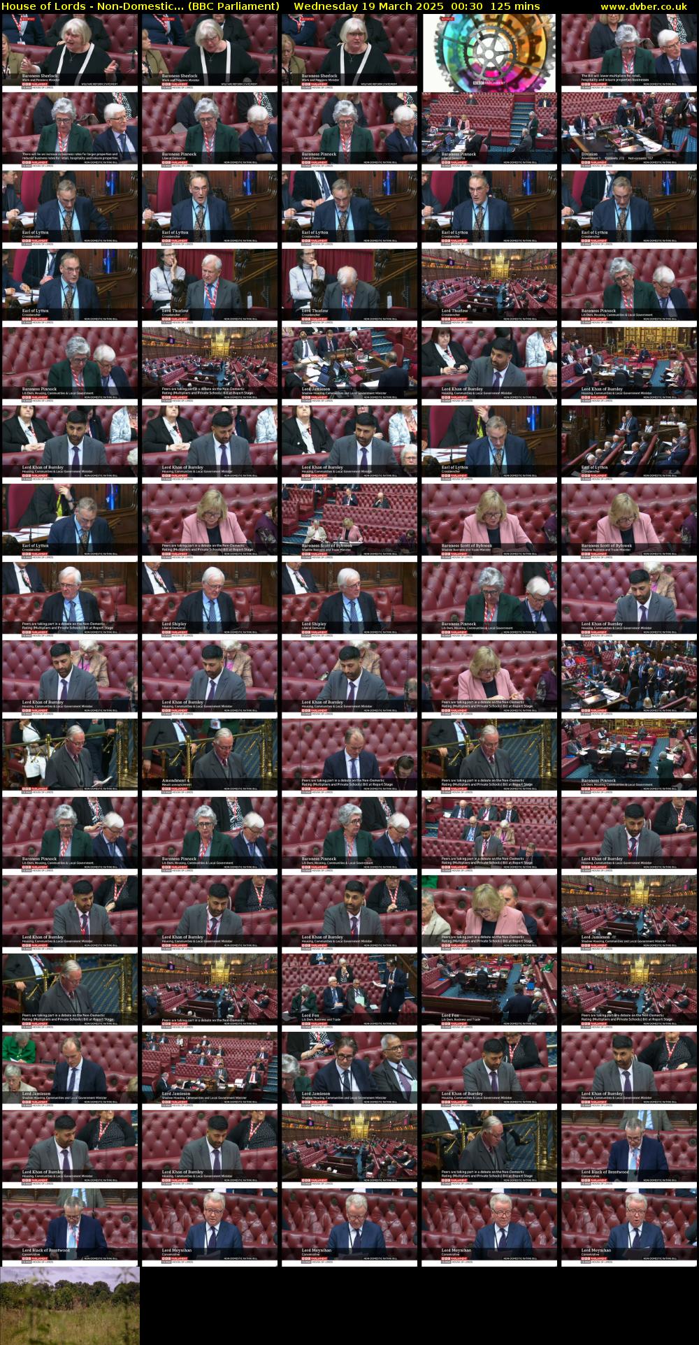 House of Lords - Non-Domestic... (BBC Parliament) Wednesday 19 March 2025 00:30 - 02:35
