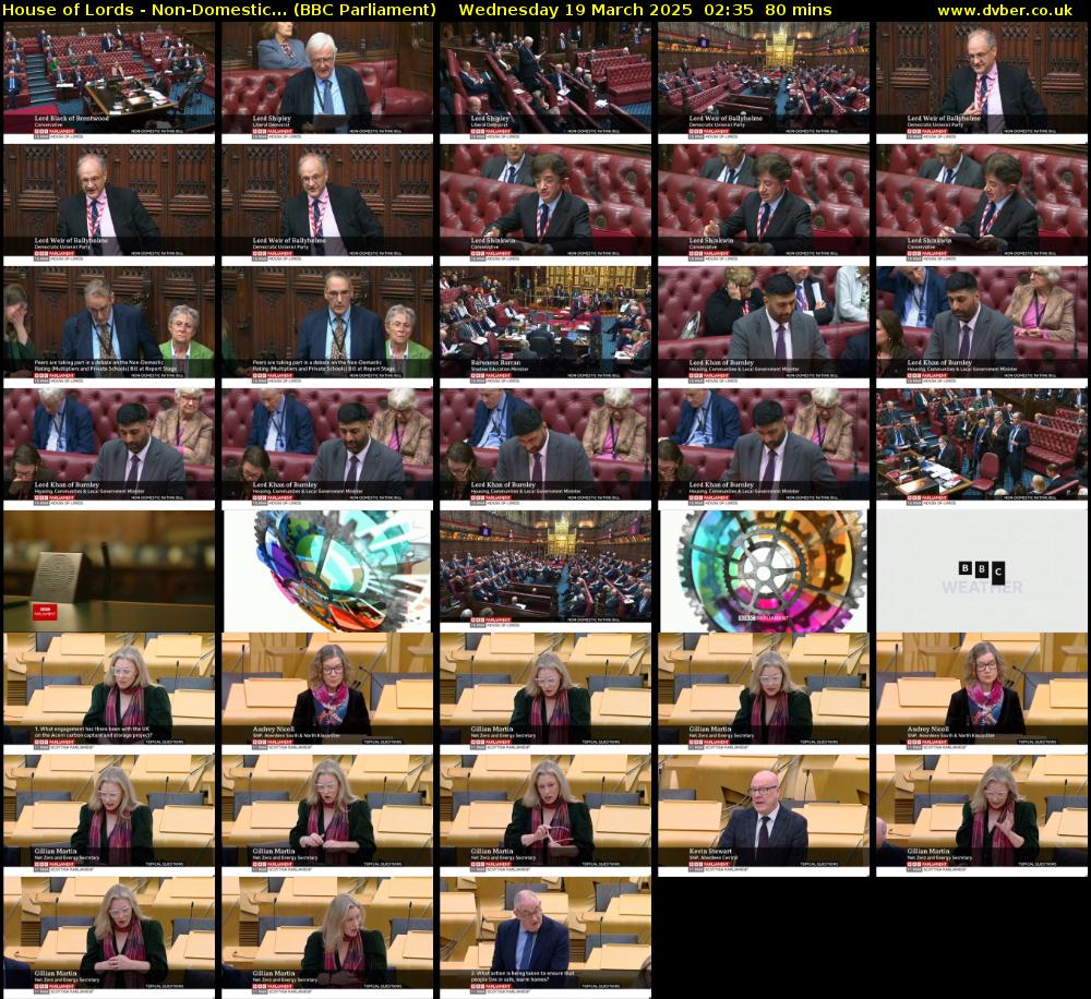 House of Lords - Non-Domestic... (BBC Parliament) Wednesday 19 March 2025 02:35 - 03:55