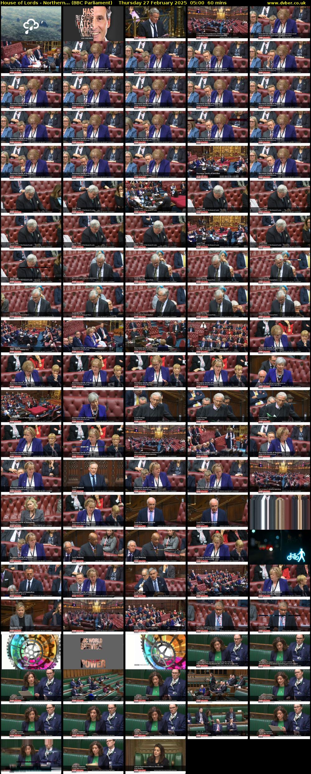 House of Lords - Northern... (BBC Parliament) Thursday 27 February 2025 05:00 - 06:00