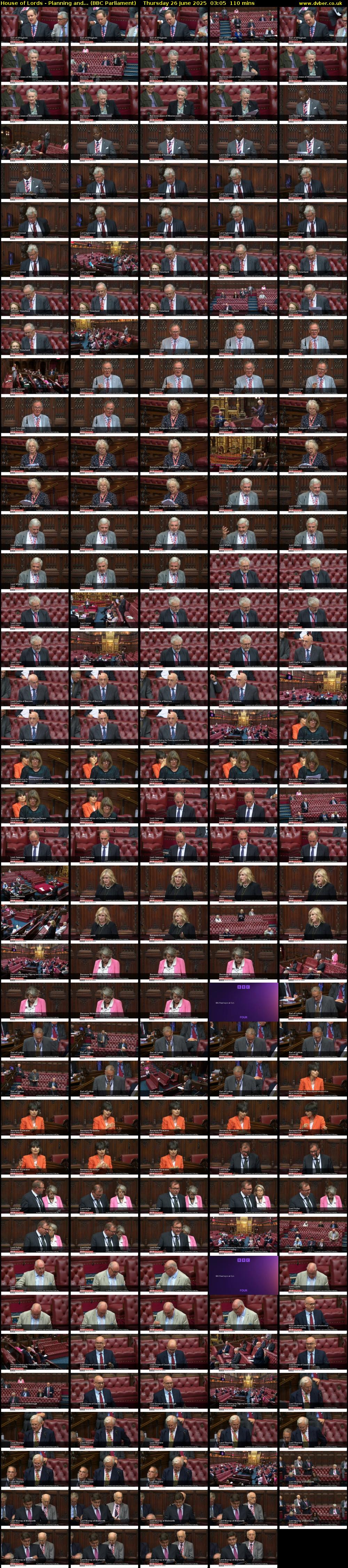 House of Lords - Planning and... (BBC Parliament) Thursday 26 June 2025 03:05 - 04:55