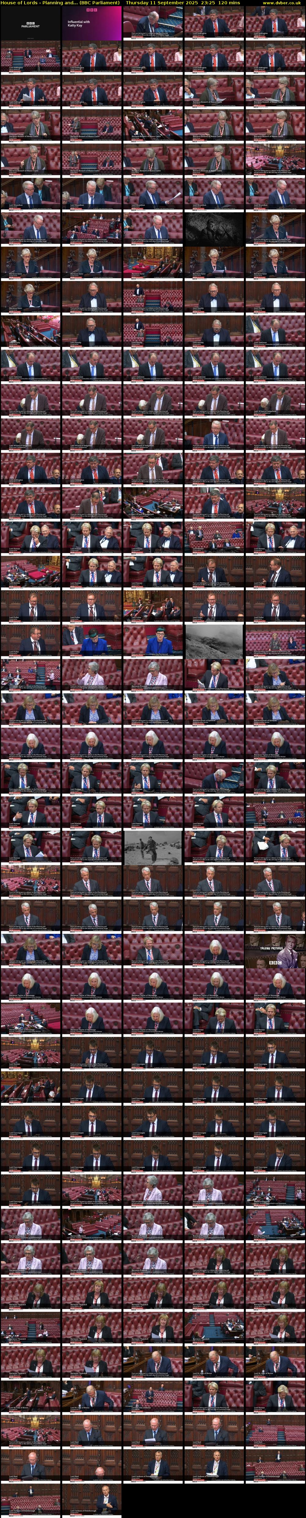House of Lords - Planning and... (BBC Parliament) Thursday 11 September 2025 23:25 - 01:25