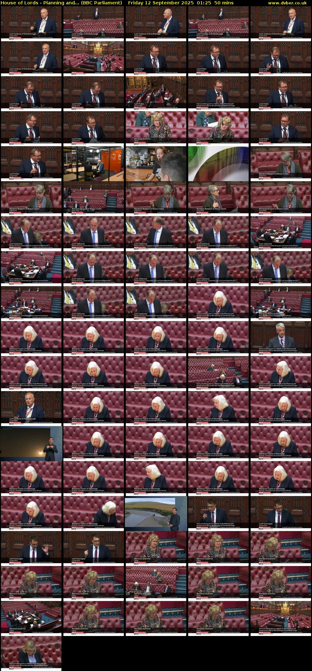 House of Lords - Planning and... (BBC Parliament) Friday 12 September 2025 01:25 - 02:15