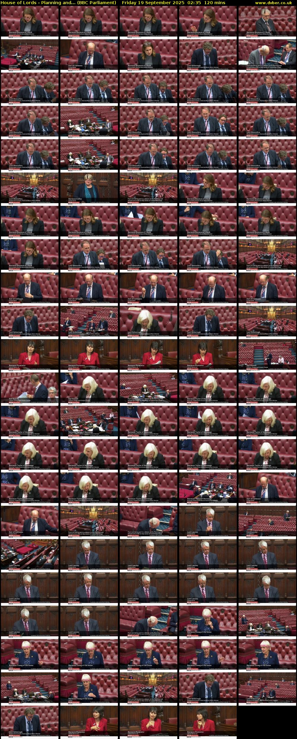 House of Lords - Planning and... (BBC Parliament) Friday 19 September 2025 02:35 - 04:35