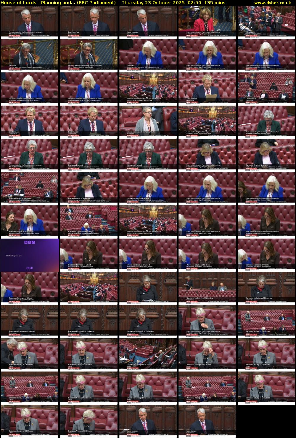 House of Lords - Planning and... (BBC Parliament) Thursday 23 October 2025 02:50 - 05:05
