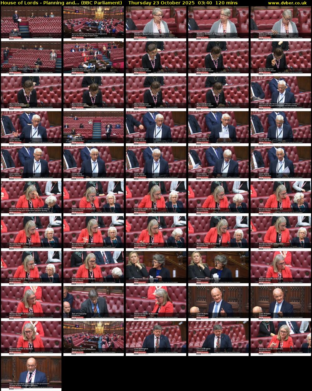 House of Lords - Planning and... (BBC Parliament) Thursday 23 October 2025 03:40 - 05:40