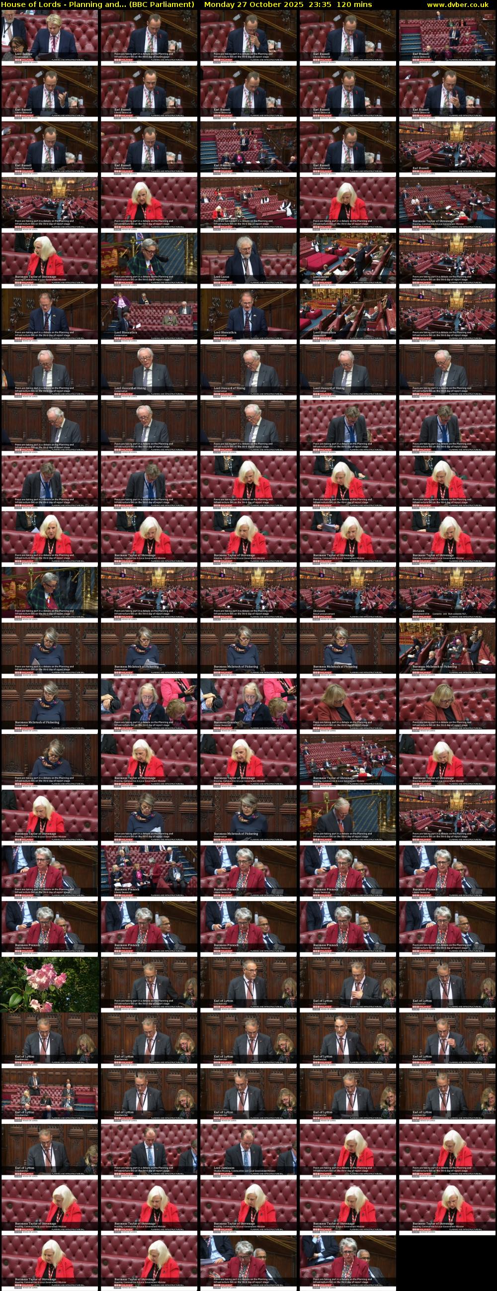 House of Lords - Planning and... (BBC Parliament) Monday 27 October 2025 23:35 - 01:35