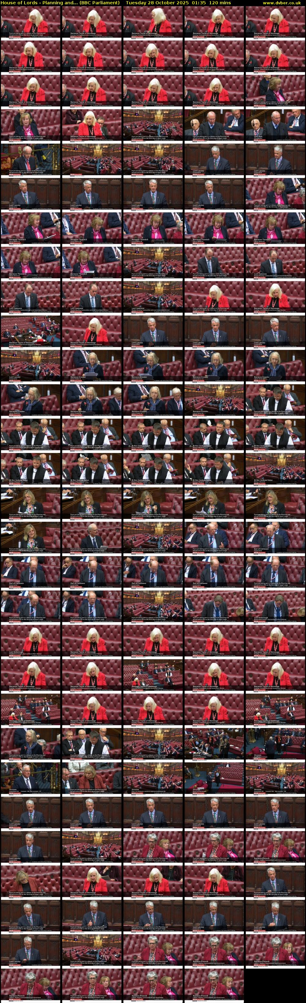 House of Lords - Planning and... (BBC Parliament) Tuesday 28 October 2025 01:35 - 03:35
