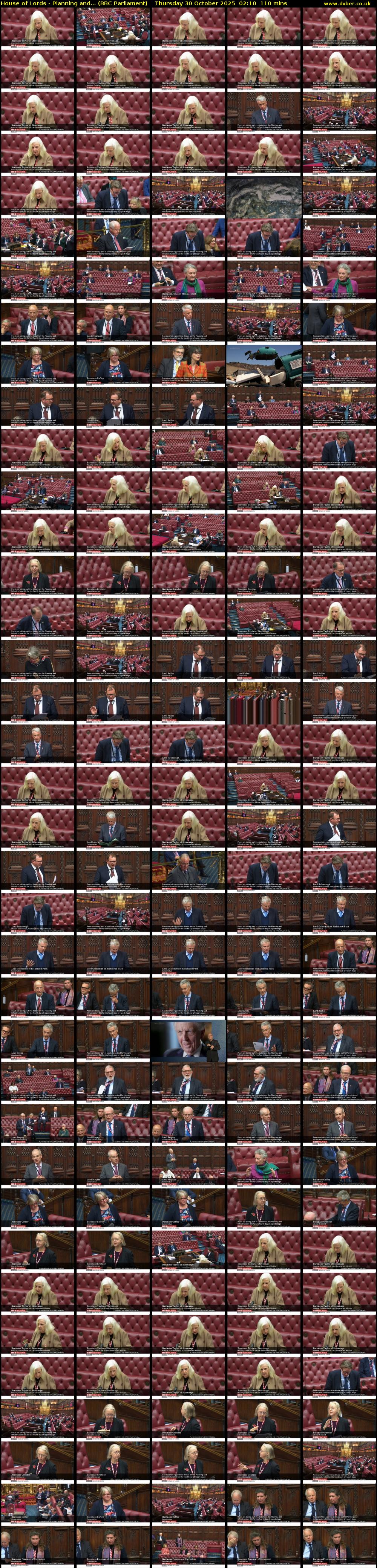 House of Lords - Planning and... (BBC Parliament) Thursday 30 October 2025 02:10 - 04:00