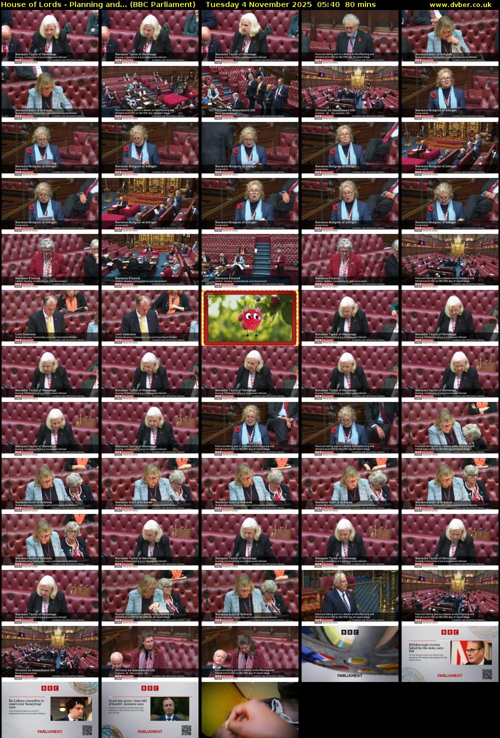 House of Lords - Planning and... (BBC Parliament) Tuesday 4 November 2025 05:40 - 07:00