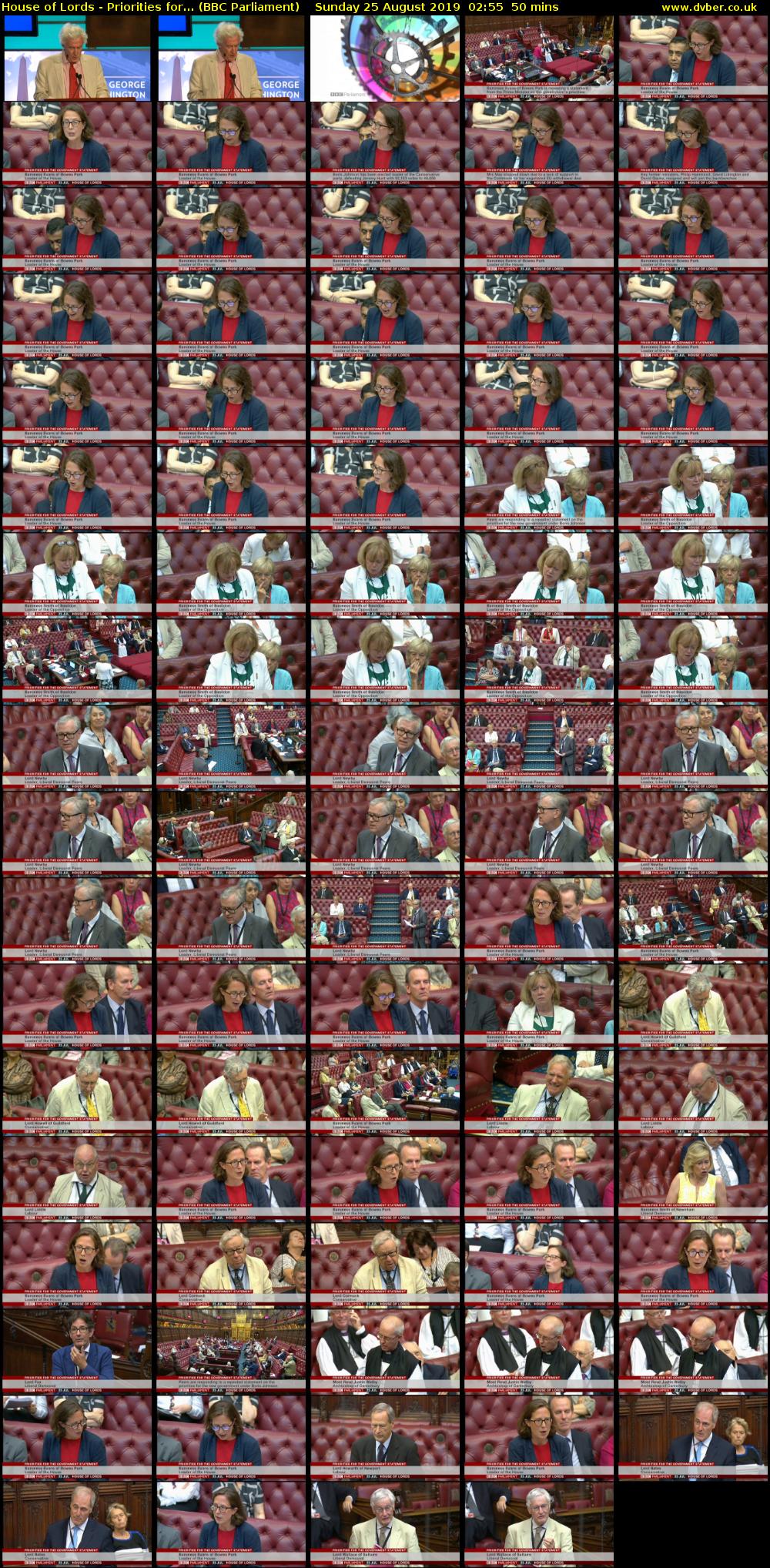 House of Lords - Priorities for... (BBC Parliament) Sunday 25 August 2019 02:55 - 03:45