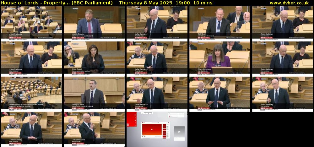 House of Lords - Property... (BBC Parliament) Thursday 8 May 2025 19:00 - 19:10