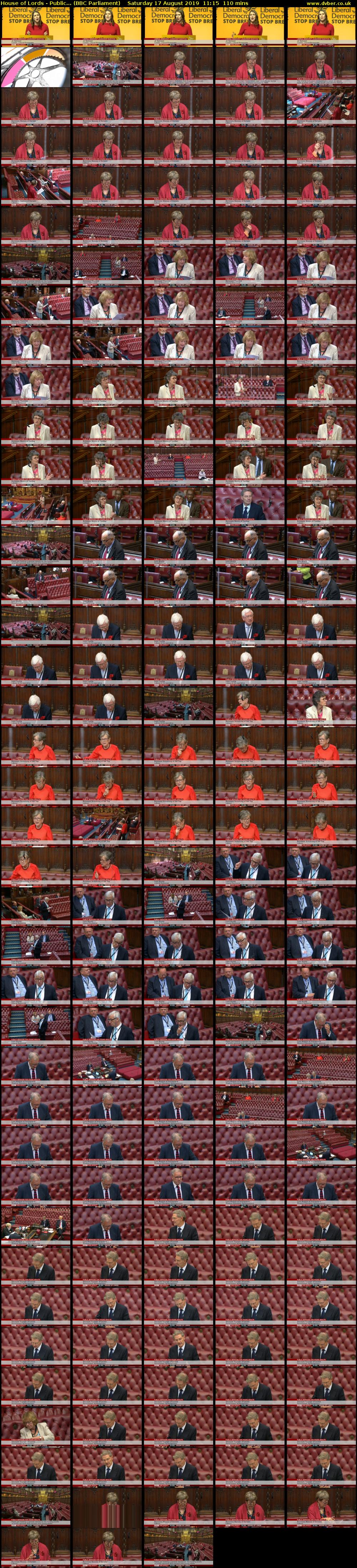 House of Lords - Public... (BBC Parliament) Saturday 17 August 2019 11:15 - 13:05
