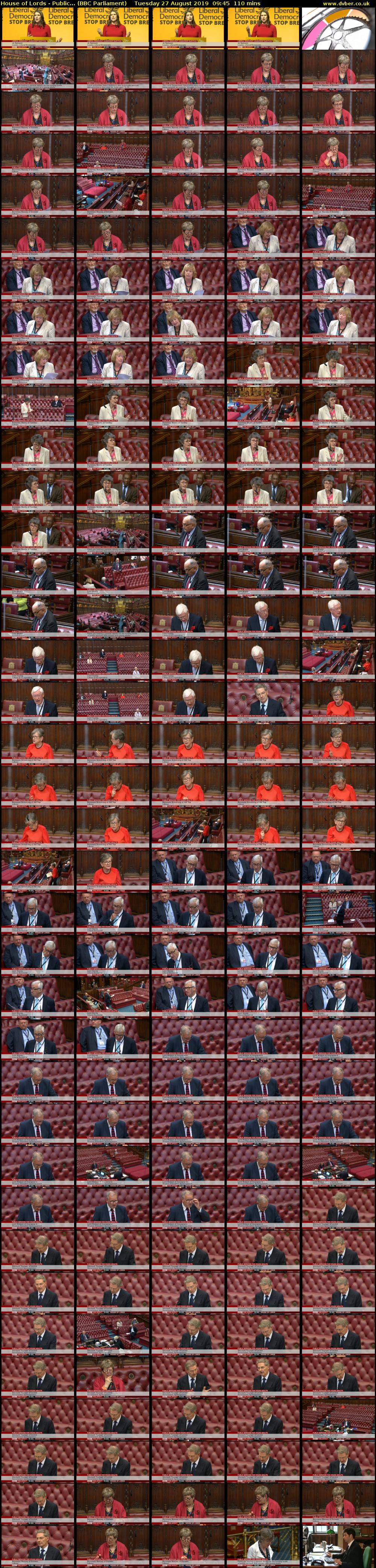 House of Lords - Public... (BBC Parliament) Tuesday 27 August 2019 09:45 - 11:35
