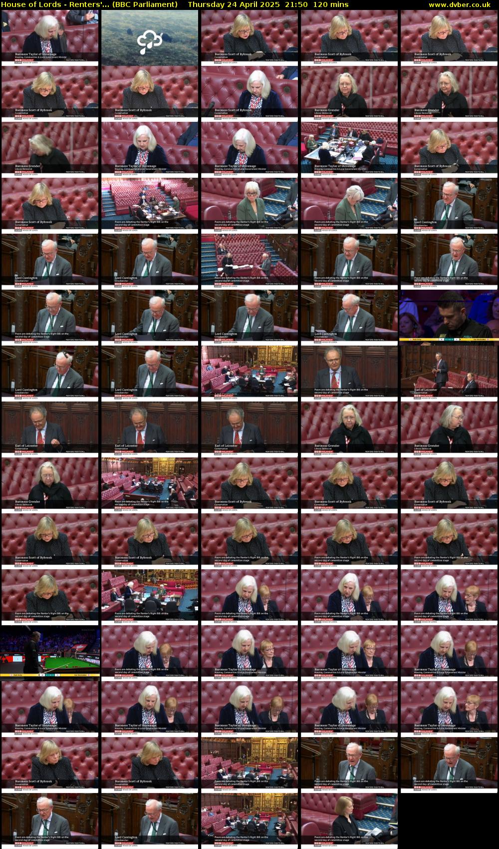 House of Lords - Renters'... (BBC Parliament) Thursday 24 April 2025 21:50 - 23:50