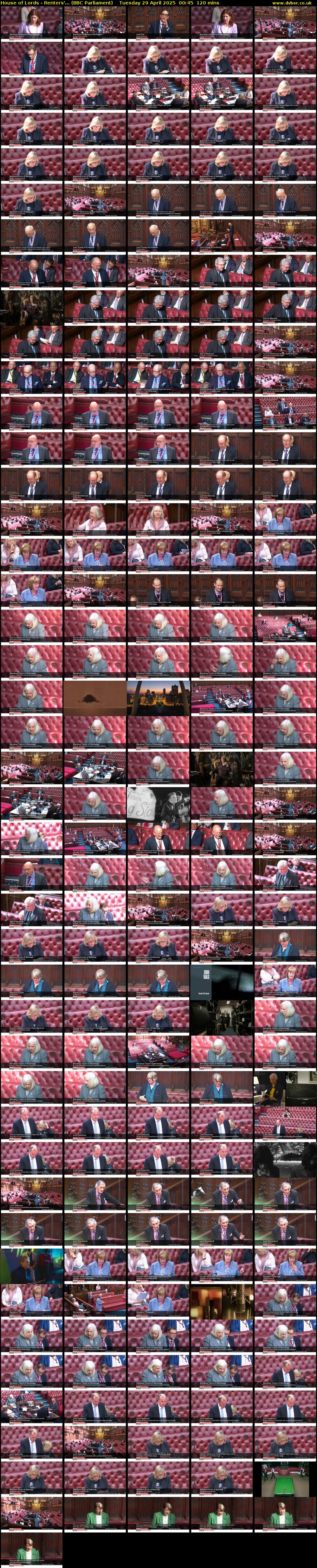 House of Lords - Renters'... (BBC Parliament) Tuesday 29 April 2025 00:45 - 02:45