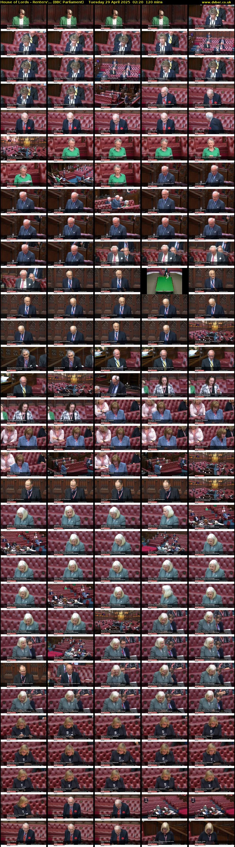 House of Lords - Renters'... (BBC Parliament) Tuesday 29 April 2025 02:20 - 04:20
