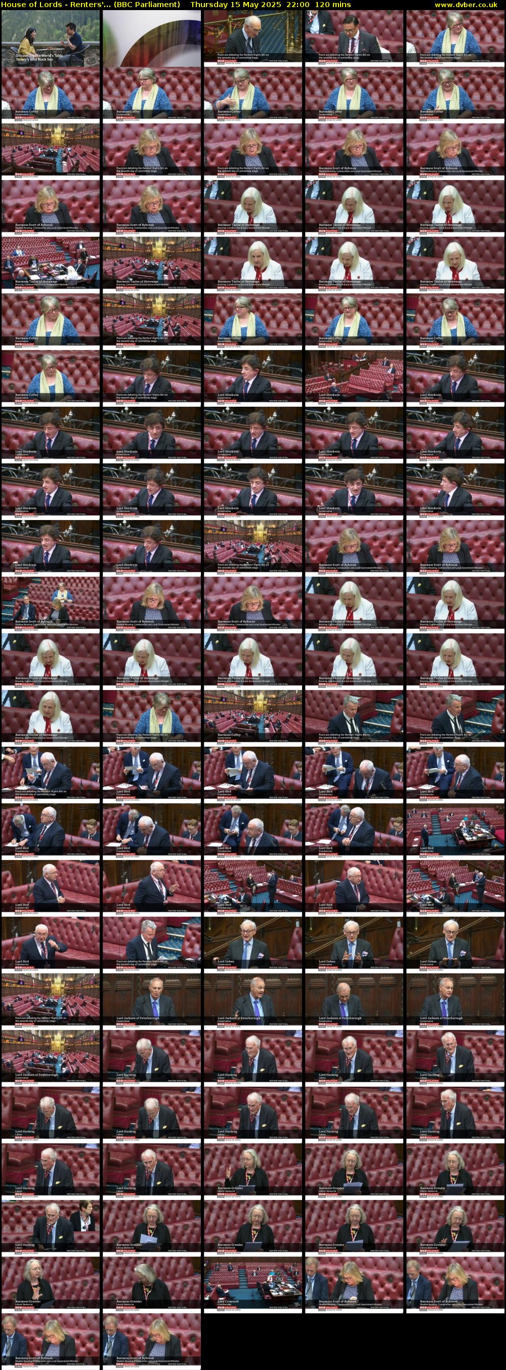 House of Lords - Renters'... (BBC Parliament) Thursday 15 May 2025 22:00 - 00:00