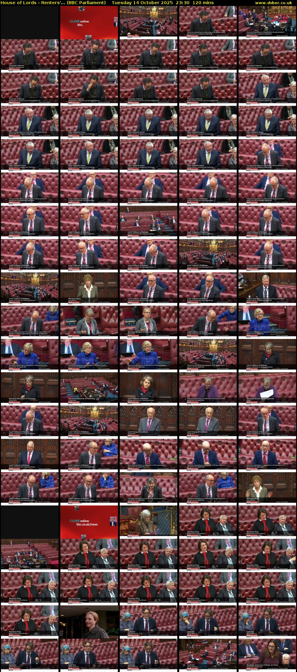 House of Lords - Renters'... (BBC Parliament) Tuesday 14 October 2025 23:30 - 01:30