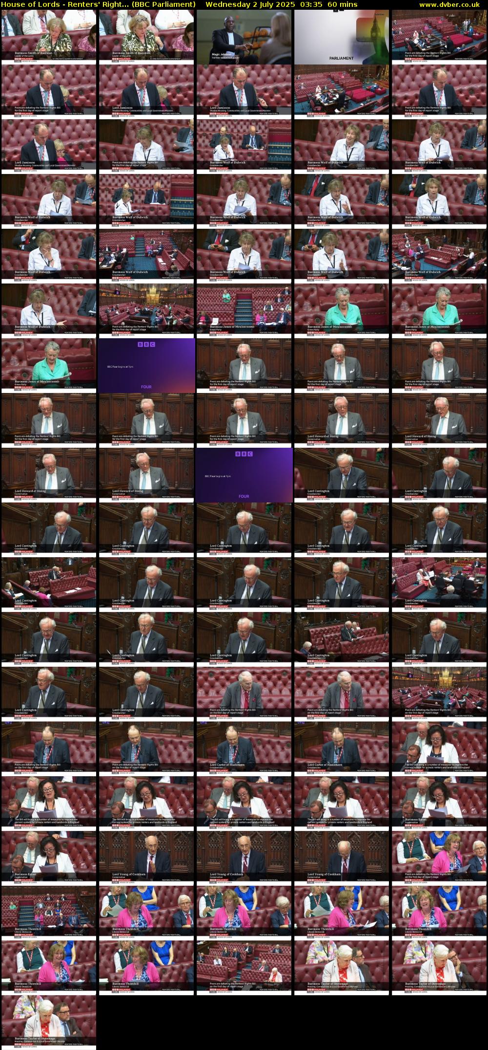 House of Lords - Renters' Right... (BBC Parliament) Wednesday 2 July 2025 03:35 - 04:35