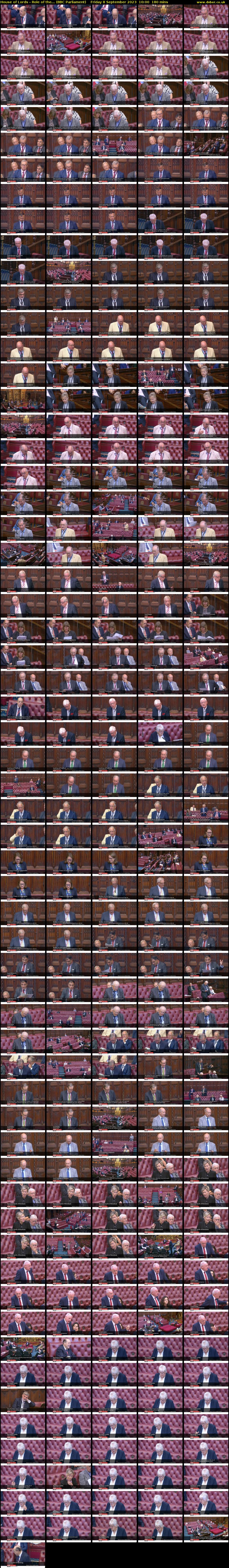 House of Lords - Role of the... (BBC Parliament) Friday 8 September 2023 10:00 - 13:00